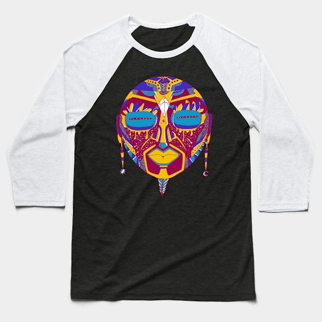 Triad African Mask 2 Baseball T-Shirt by kenallouis